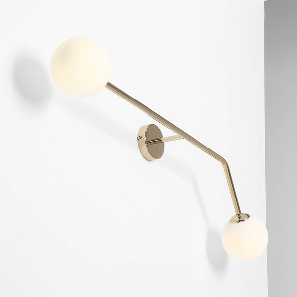 Modernistyczny kinkiet ścienny PURE 1064D30 lampa szklane kule białe złote