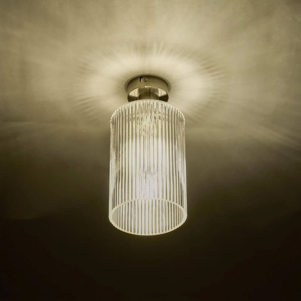 Salonowa lampa sufitowa tuba Emerson EME4875-E01 mosiądz przezroczysty