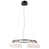 Ledowa lampa wisząca Montiela PND-34374-6-BK 180W 3000K czarny biały złoty