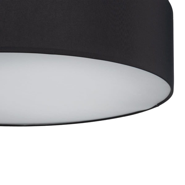 Okrągły plafon sypialniany Rondo 4245 TK Lighting tkaninowy czarny biały