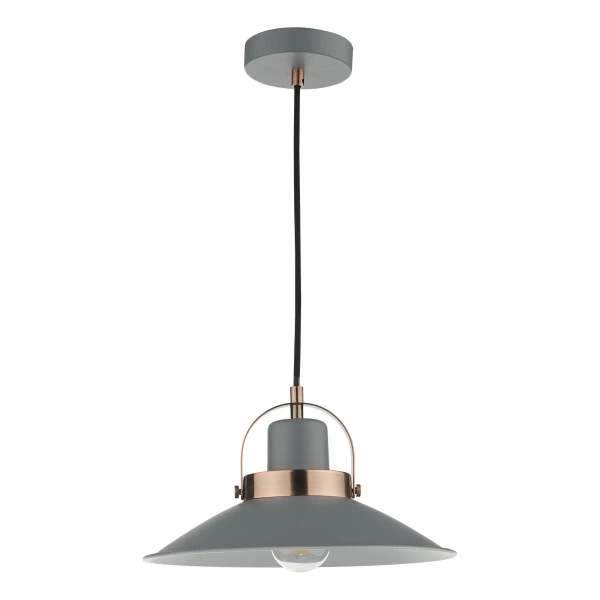 Wisząca lampa nad stół Liden LID0139 do kuchni stożek grafitowy miedziany