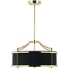 LAMPA okrągła Stanza Gold Nero S Orlicki Design wisząca OPRAWA abażurowa w stylu klasycznym czarna złota