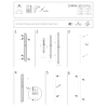 Lampa ścienna podłużna COMMA 11877 LED 25W 3000K czarna