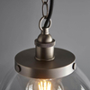 Szklana lampa wisząca Hansen Grand 106896 na łańcuchu srebrna przezroczysta