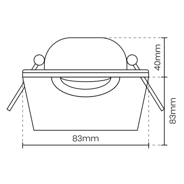 Podtynkowa oprawa sufitowa MLOS7242 ruchoma wpust czarna