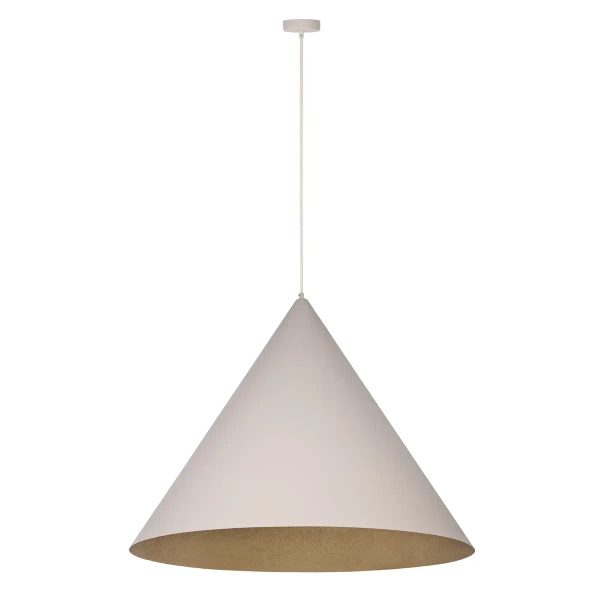 Sypialniana wisząca lampa VESUVIO 41070 stożek złota beżowa