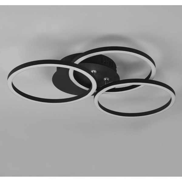 Potrójna lampa sufitowa CIRCLE R62823132 LED 27W 2700-6500K z pilotem czarna