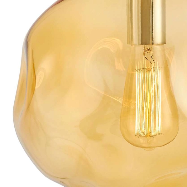 LAMPA wisząca AVIA M 10417115 Kaspa szklana OPRAWA zwis bursztynowy