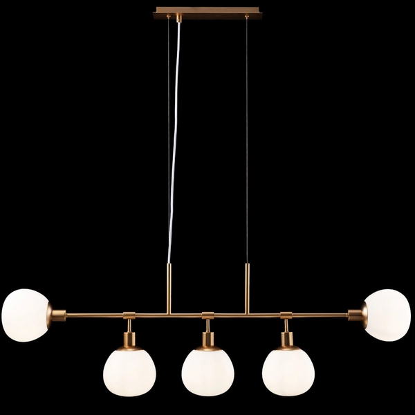 Modernistyczna LAMPA wisząca ERICH MOD221PL-05G Maytoni metalowa OPRAWA szklane kule ZWIS molekuły mosiądz