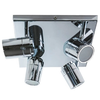 Sufitowa lampa kwadratowa Noemie do przedpokoju chrom