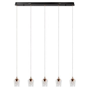 Salonowa lampa wisząca BERLIANE 00430/20/60 LED 4W 2700K czarna złota