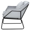 Fotel welurowy Fluence ST-25073-S Moos Home z poduszką szary