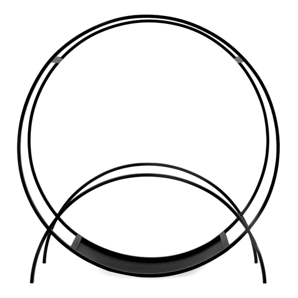 Okrągły stojak na drewno Kaja Home KS-20 STOJAK WOOD RING L metalowy czarny