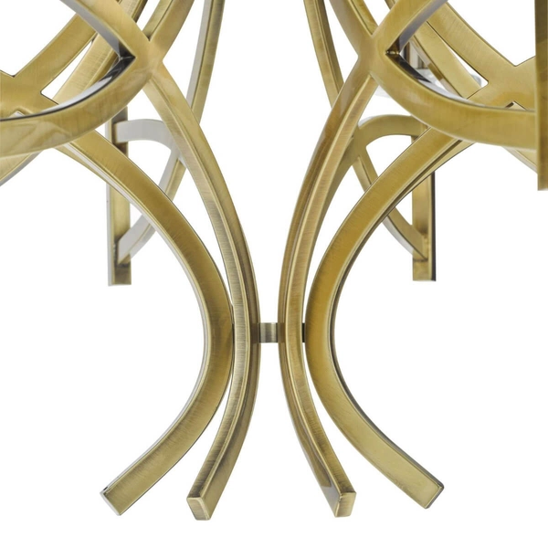 Żyrandol nad stół Lyon LYO0575 Dar Lighting kryształ mosiądz