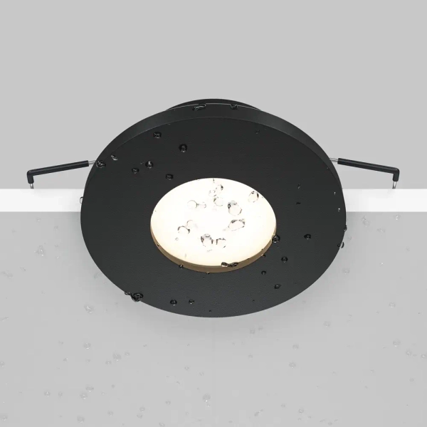 Wpuszczana sufitowa lampa Stark DL083-01-GU10-RD-B IP65 czarna