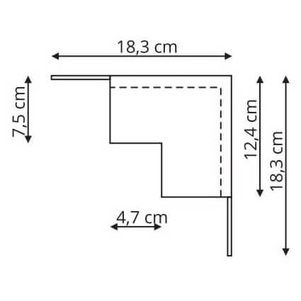 Łącznik do systemów szynowych wewnętrzny Magnetic LP-553-MAG-BK czarny