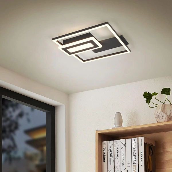 Ledowy plafon Spiro R67862132 RL Light LED 22W 3000K prostokątny czarny