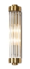 Kinkiet LAMPA ścienna FLORENCE W0240 Maxlight szklana OPRAWA okrągła glamour mosiądz przezroczysta