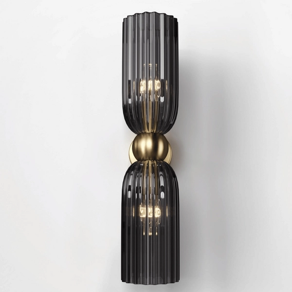 Stylowy kinkiet podwójny Antic MOD302WL-02GR szary złoty