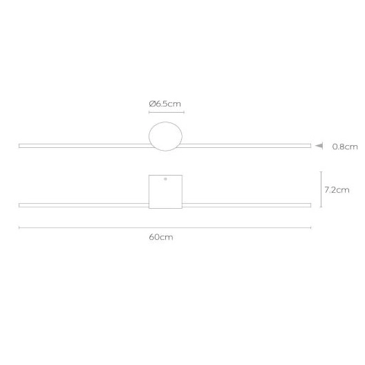 Łazienkowy kinkiet Mizar 12201/60/30 listwa LED 6W 2700K czarna