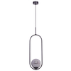 Wisząca lampa elipsa Davos K-5110 Kaja ball kula grafitowa czarna