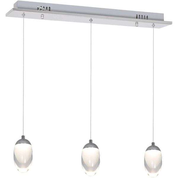 LAMPA wisząca OVO ML428 Milagro zwis OPRAWA listwa sufitowa LED 15W 4000K krople łezki drop chrom białe