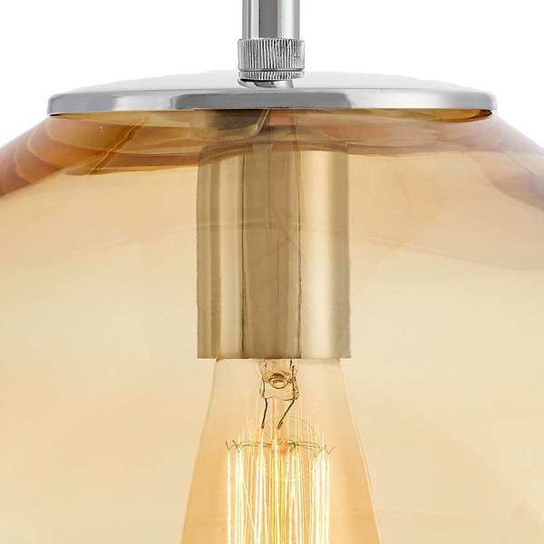 LAMPA wisząca AVIA 10419315 Kaspa szklana OPRAWA zwis kaskada bursztynowa