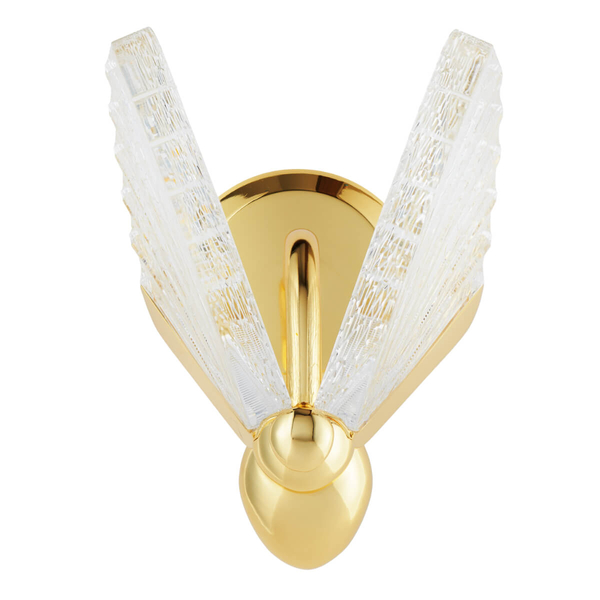 Ozdobny kinkiet ścienny Bee ST-W0612-1S LED 7W 3000K motyl szkło złoty