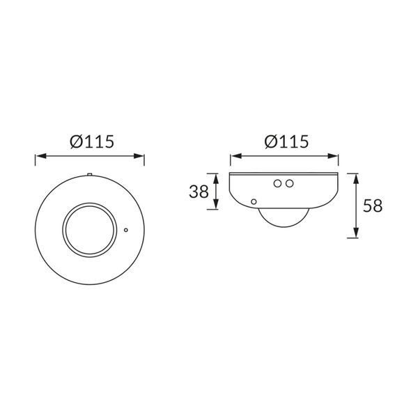Czujnik ruchu Agent 03697 Ideus z regulacją czasu świecenia biały