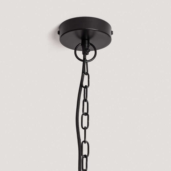 Drewniana lampa wisząca Boho ABR-NLW35-BH-E27 Abruzzo kopuła naturalny