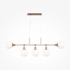 Molekułowa lampa wisząca Erich MOD221PL-05G kulista biała złota