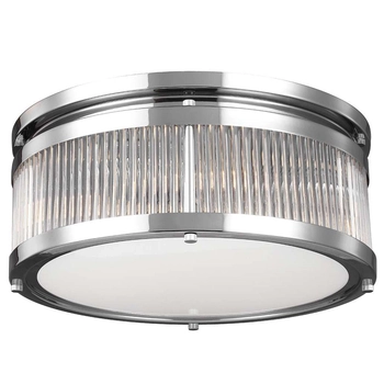 LAMPA sufitowa FE-PAULSON-F-M Elstead FEISS metalowa OPRAWA plafon okrągły IP44 polerowany chrom przezroczysty