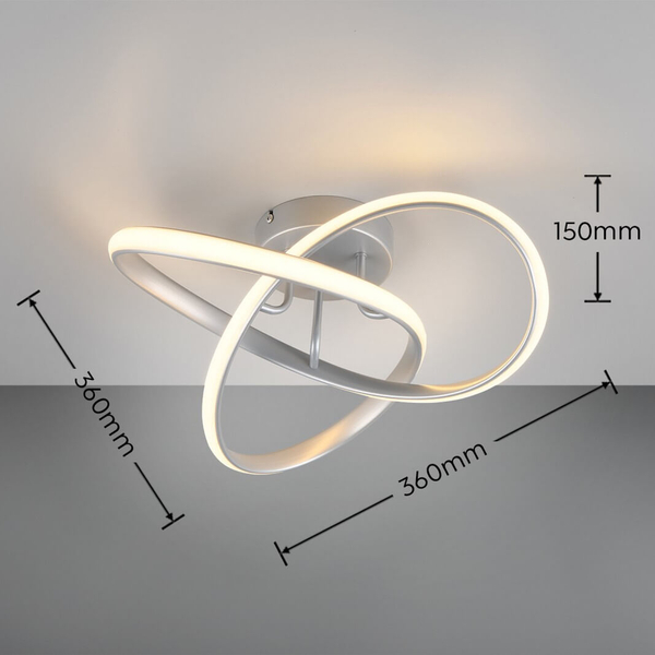 Przysufitowa lampa do salonu AZELRIA DL187-62101 LED 15W 3000K srebrny