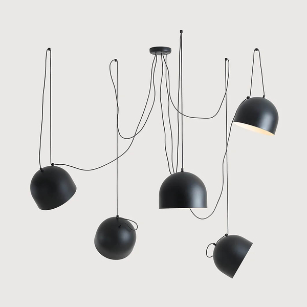Lampa loftowa wisząca salonowa Noor 1122F1 Aldex nad stół czarna