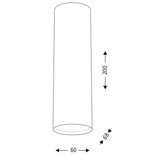 Kinkiet LAMPA ścienna NODA 4438 Shilo metalowa OPRAWA tuba przyścienna czarna