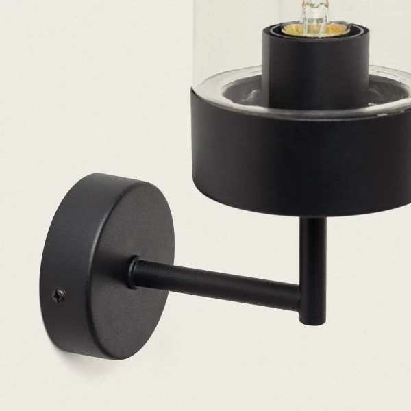 Szklany kinkiet elewacyjny Gardena Clasica ABR-KZLC-E27 Abruzzo IP44 czarny