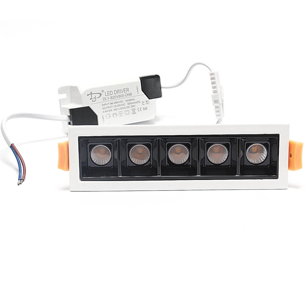 Lampa liniowa wpuszczana 583 Domeno LED 10W 4000K metalowa biała