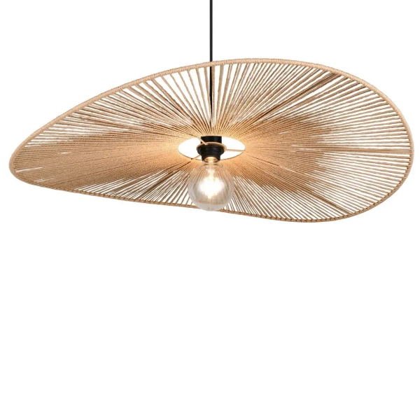 Wisząca lampa kapelusz LAURINE R36161926 ekologiczna czarny brązowy