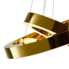 Lampa wisząca art deco CIRCLE DN924-40+60 złota metalowa akrylowa LED 53W 3000K do jadalni