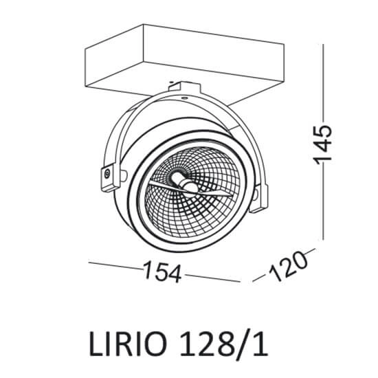 Okrągła lampa sufitowa LIRIO 412801003 z regulacją czarny