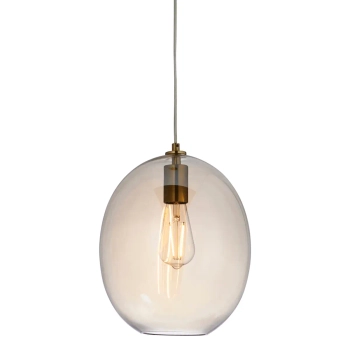 Szklana wisząca lampa L&-1106678 nad wyspę mosiądz przezroczysta