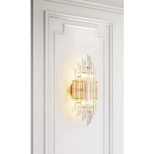 Kinkiet LAMPA ścienna CGPRISMKIN COPEL szklana OPRAWA kryształowa glamour crystal kinkiet przezroczysty mosiądz