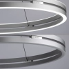 Lampa wisząca PUREE-LOOP srebrna pierścieniowa LED 53W 2700-5000K ring zmienna barwa 2551-95