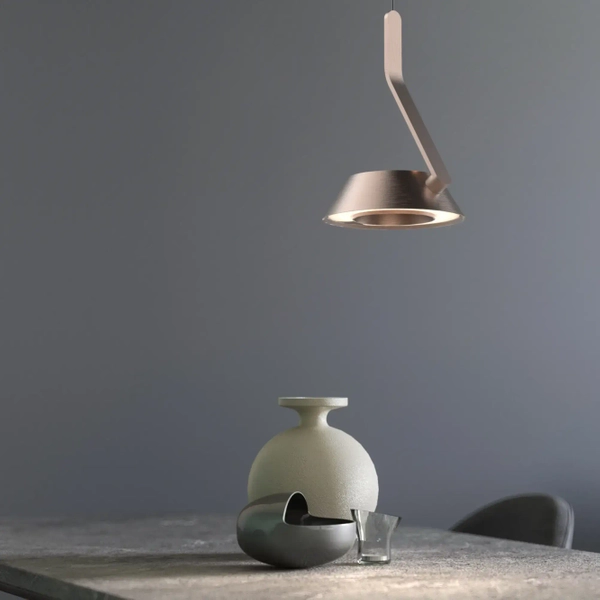 Ściemnialna lampa wisząca Garta PL0147 LED 16W 3000K czujnik różowe złoto