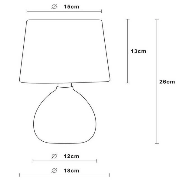 Ceramiczna lampa stołowa RAMZI 47506/81/38 z abażurem beżowa