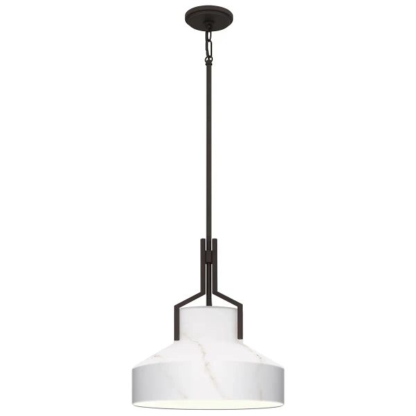 Nowoczesna wisząca lampa Brecken QZ-BRECKEN-2P-OZ-OPAL czarna biała