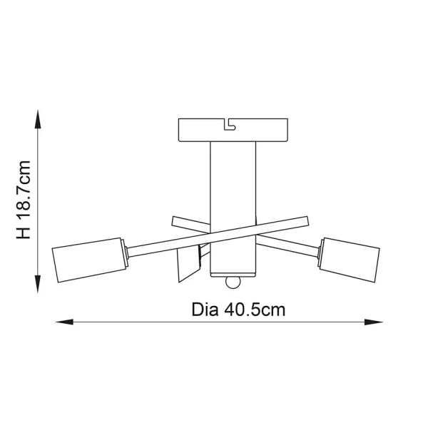 Sufitowa lampa szklana Havana 146-3CH chrom przezroczysty