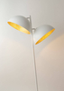 2-punktowa lampa stojąca Sfera podłogowa biała złota
