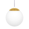 Zwisająca lampa Elmo K-5311 Kaja kulka metalowa szklana biała złota