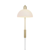 Ścienna lampa do sypialni Ellen 2213701035 szklana mosiądz